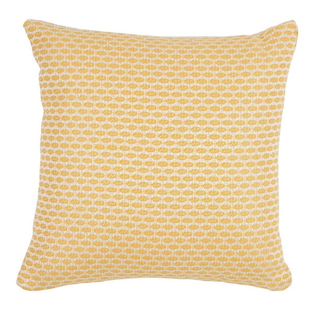 Contemporary Schumacher Hickox Indoor & Outdoor 20" Pillow in Yellow For Sale - Image 3 of 3