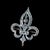 Antique French 18 Karat Gold and Silver Fleur de Lys Brooch with Diamond, 1900s For Sale - Image 15 of 18