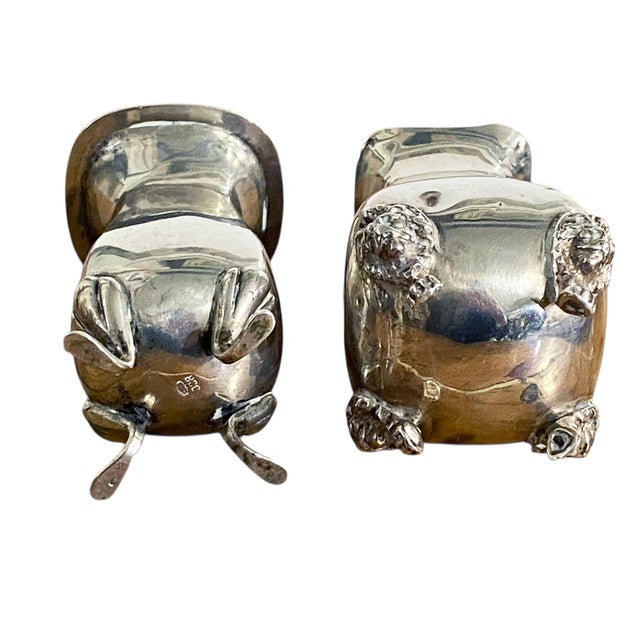 1900 Set of Two European Antique Condiment Shakers Hallmarked For Sale - Image 4 of 7