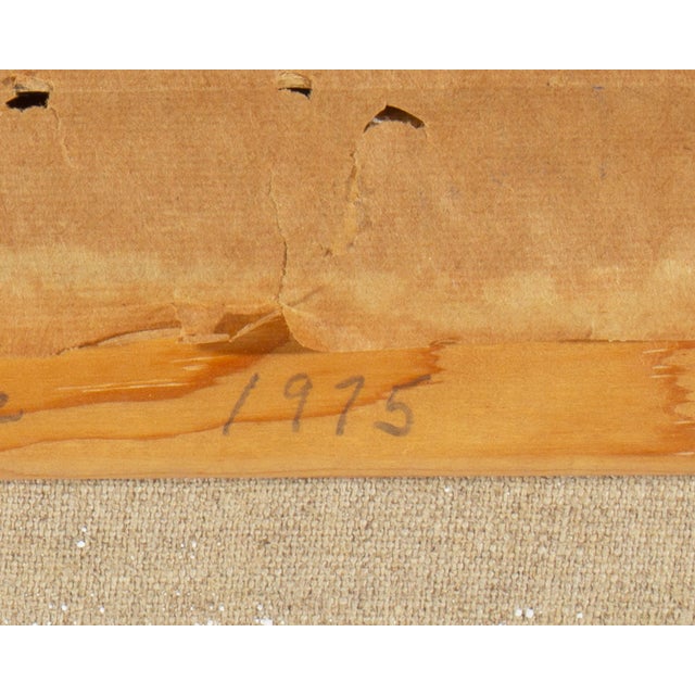 Blue 1975 “Shipwrecked Hull” Oil on Canvas Painting by Fritz Kackley For Sale - Image 8 of 10