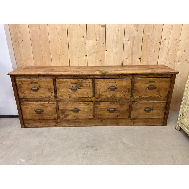 Vintage Seed Cabinet in Pine, 1950s For Sale - Image 6 of 18