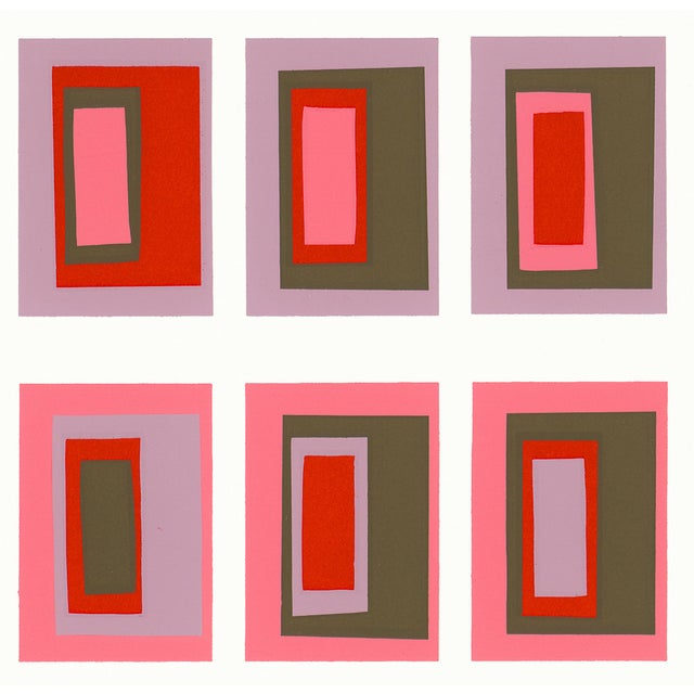 Josef Albers Josef Albers 1963 "Interaction of Color" Folder Xvi-2 Left Side Silkscreen Print For Sale - Image 4 of 9