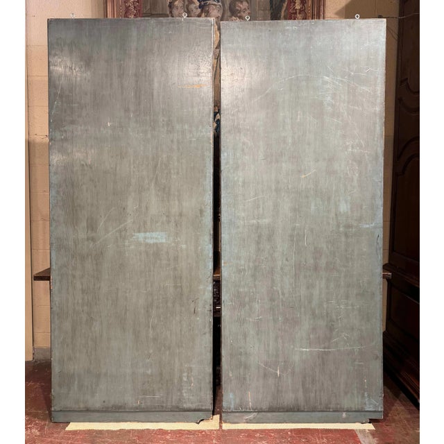 Pair of Large 19th Century Hand Painted Wall Panels on Canvas in Gilt Frames For Sale - Image 12 of 12