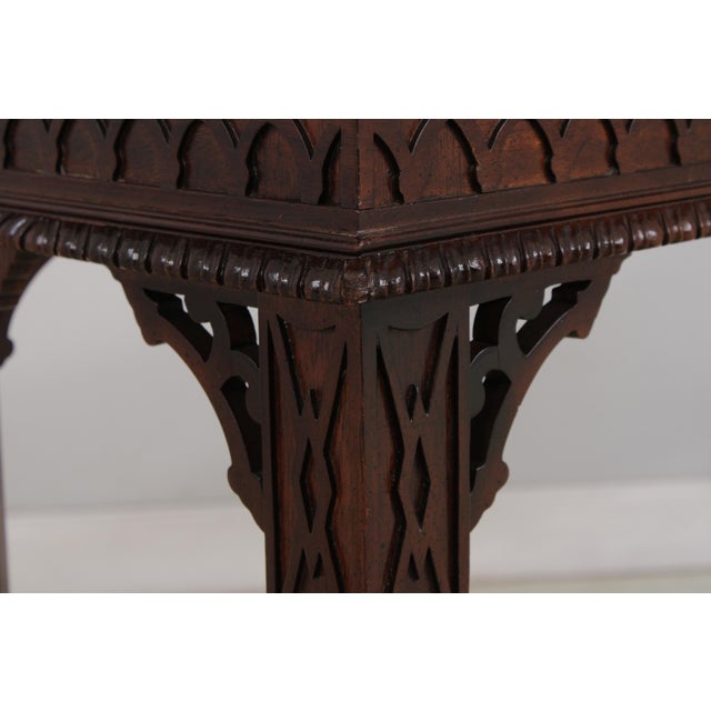 Brown Henredon Mahogany Marble Top Console Table For Sale - Image 8 of 15