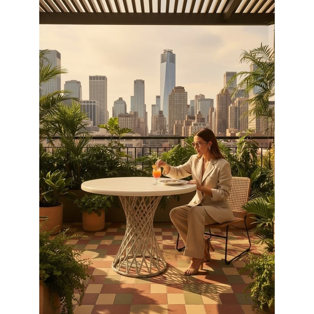 1970s Vintage 1970s Fiberglass Pedestal Dining Table For Sale - Image 5 of 5