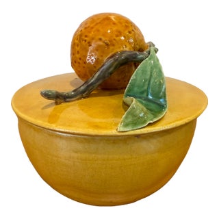 Vintage Majolica Cabbage Leaf and Fruit Set For Sale