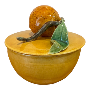 Vintage Majolica Cabbage Leaf and Fruit Set