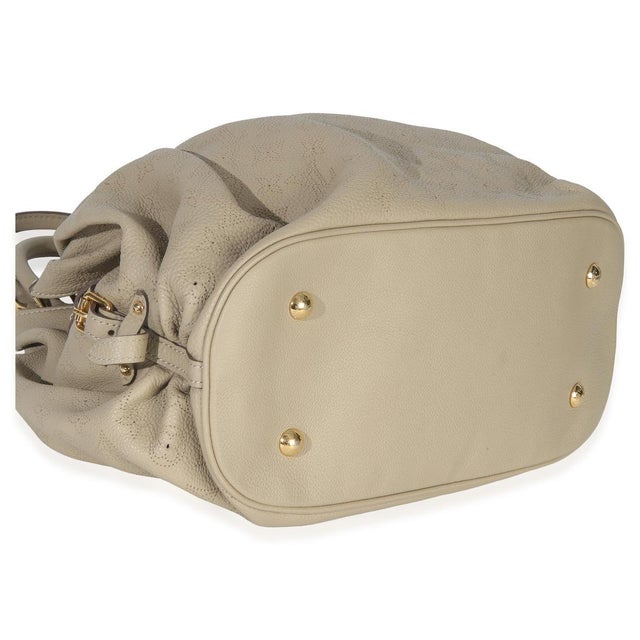 Beige Beige Monogram Mahina L Hobo For Sale - Image 8 of 9