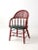 Antique Red Windsor Cane Back Arm Chair With Upholstered Seat For Sale - Image 9 of 11