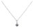 10K White Gold Blue Purple Tanzanite and Diamond Accent Cushion Drop Pendant Necklace - 18" Inches For Sale