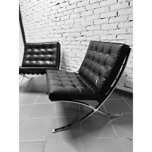 Barcelona Chairs by Mies van der Rohe for Knoll, 2010, Set of 2, in Very Good conditions. Designed 1920 to 1949 This piece...