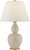 Transitional Chapman & Myers by Visual Comfort Signature Yue Double Gourd Table Lamp in Coconut with Linen Shade For Sale - Image 3 of 3