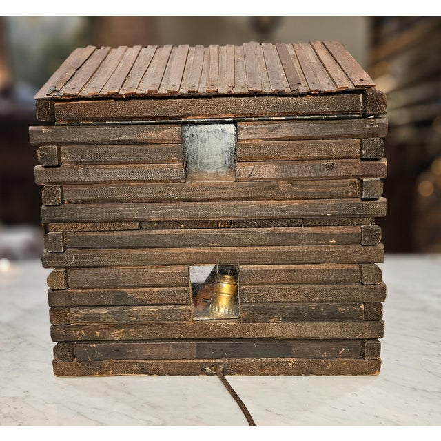Early 20th Century 2 Story Folk Art Cabin Converted Into a Light, Likely From North Carolina, Circa 1940's For Sale - Image 5 of 12