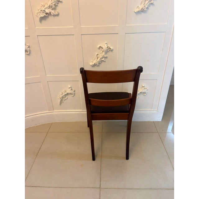 Antique Regency Mahogany Bar Back Dining Chairs with Sabre Legs, 1830, Set of 4 For Sale - Image 9 of 15