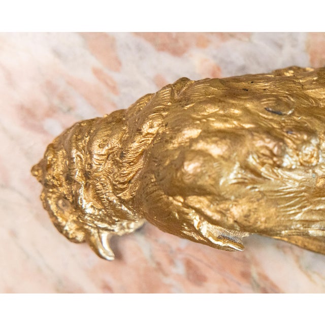 French Country 19th Century French Gilt Bronze Wounded Sparrow Bird, After Comolera For Sale - Image 3 of 9