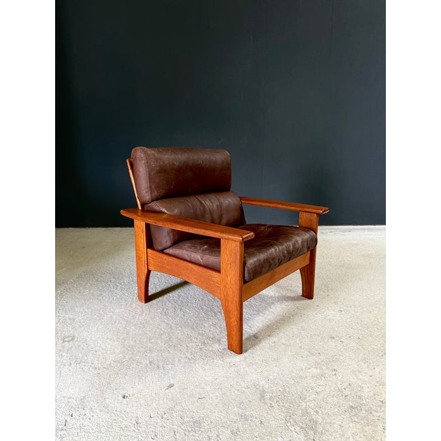 Mid-Century Modern Lounge Chairs in Leather and Teak, 1960s, Set of 2 For Sale - Image 10 of 18
