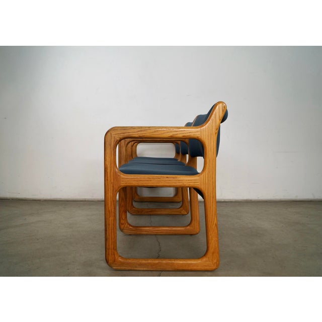 Teal 1970’s Mid-Century Modern Tandem Seating Waiting Room Chairs Benches - A Pair For Sale - Image 8 of 12