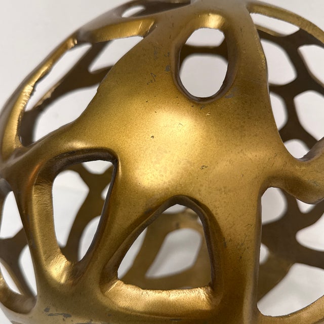 Z Gallerie Gold Metal Sphere For Sale - Image 11 of 12