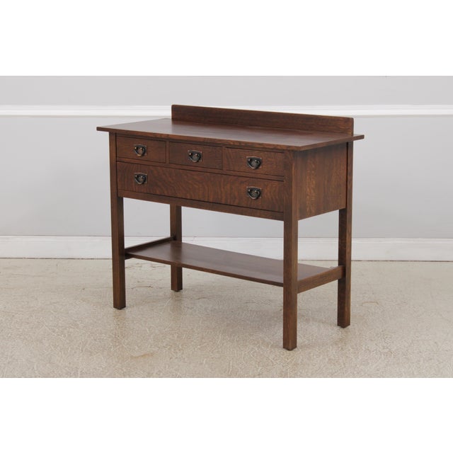 Mission Stickley Mission Oak 4 Drawer Server For Sale - Image 3 of 16