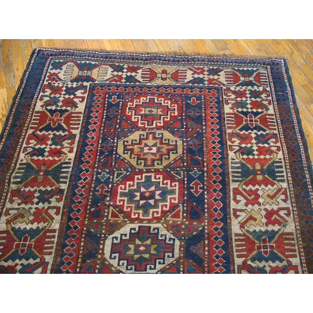 Late 19th Century Antique Caucasian Kazak Rug For Sale - Image 5 of 9