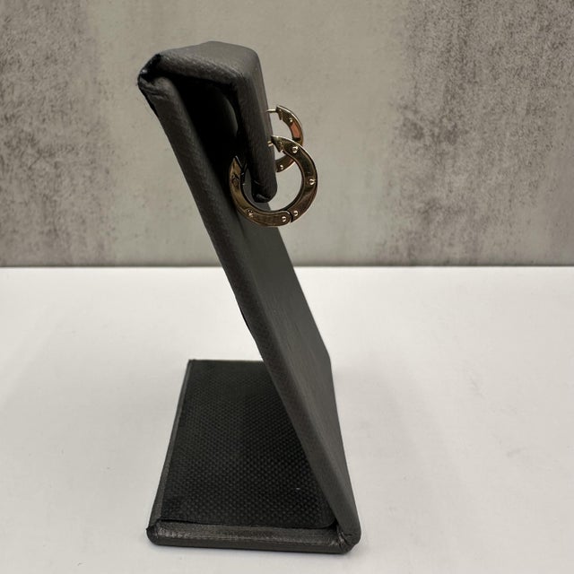 Contemporary Black Enamel Huggies in 14kt Yellow Gold – 4.3mm Width, 14.7mm Diameter, A Pair For Sale - Image 3 of 5