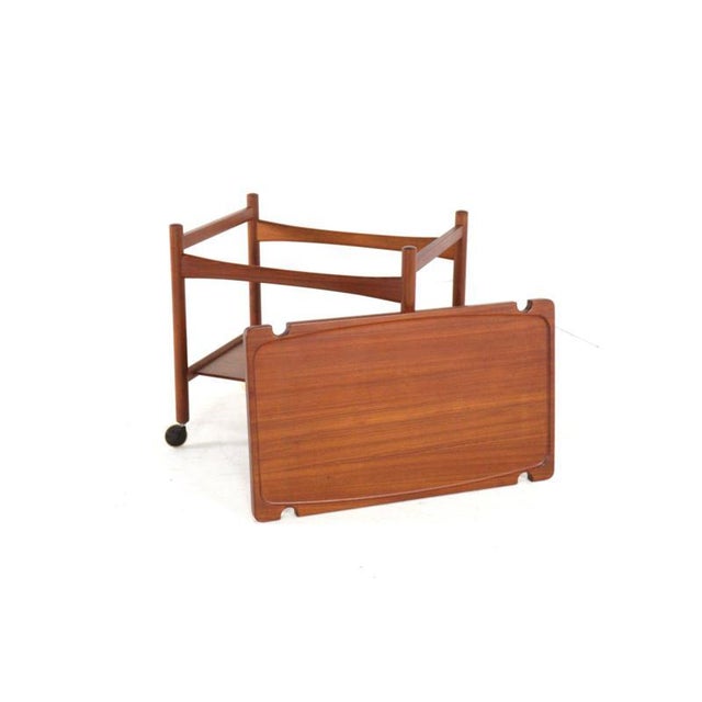 Teak Trolley by Hans J. Wegner for Andreas Tuck For Sale - Image 10 of 11