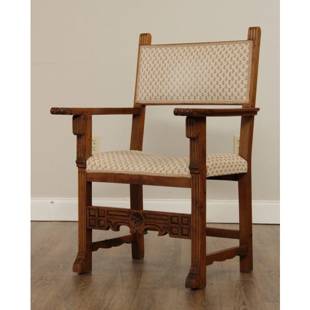 Antique Spanish Renaissance Style Walnut Armchairs - A Pair For Sale In Philadelphia - Image 6 of 13