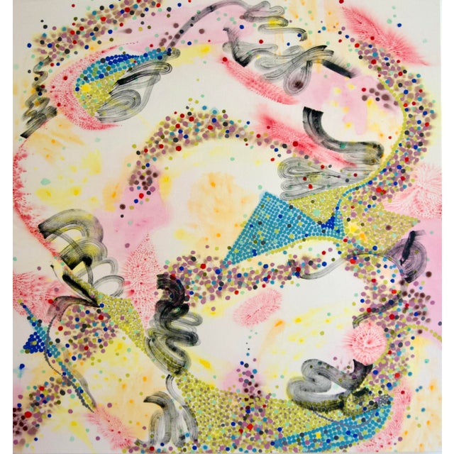 Jessica Snow Contemporary Abstract Acrylic on Canvas "Skopelos 2: Shift in the Current" by Jessica Snow For Sale - Image 4 of 4