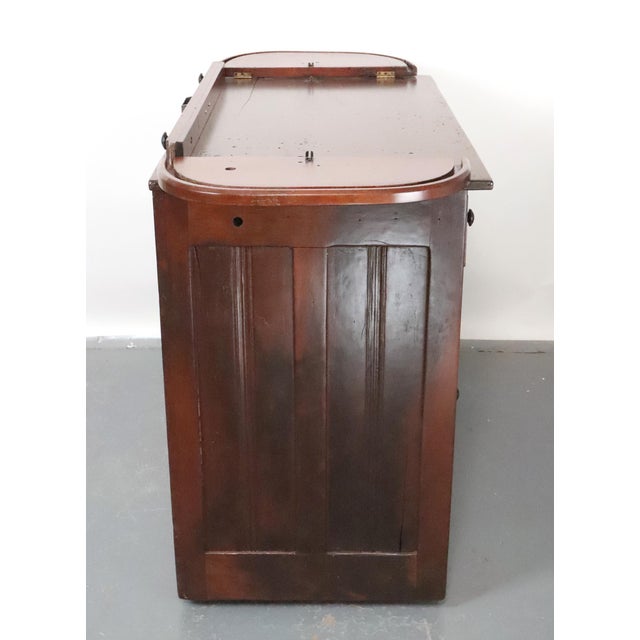 Antique Roll Top Watchmaker's Workbench on Casters For Sale - Image 9 of 15