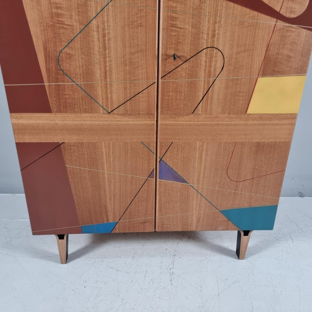 Brown Vintage Wardrobe in Beech, 1970s For Sale - Image 8 of 14