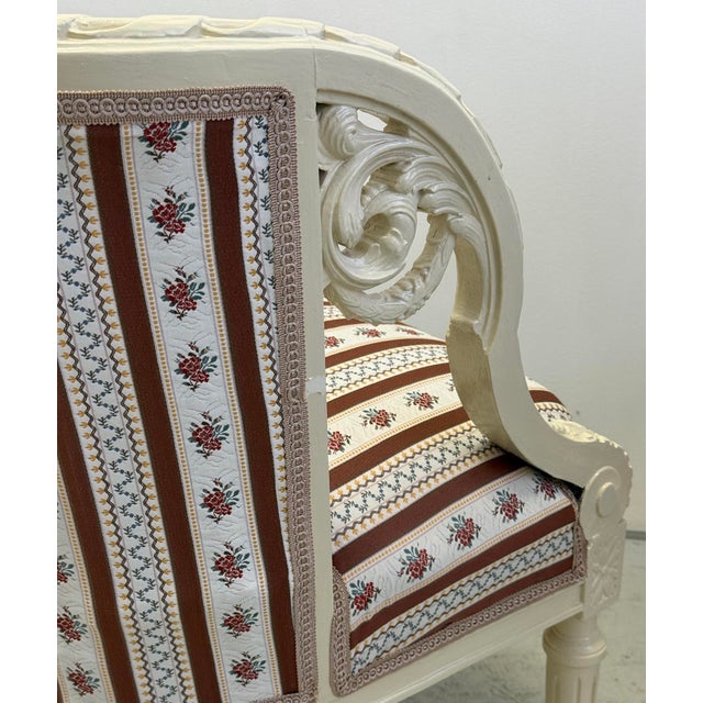 Louis XV Rococo Revival White Armchairs, 1870s, Set of 2 For Sale - Image 6 of 8