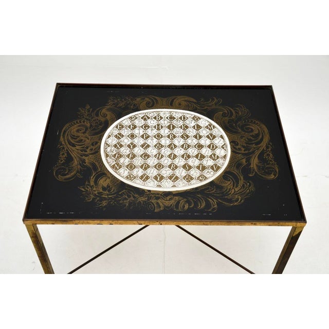 Vintage Brass and Glass Side Table, 1960 For Sale - Image 4 of 7