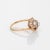 Art Deco Vintage Art Deco Diamond Pearl Ring Moi et Toi 14k Gold Sz 9 Engagement Band For Sale - Image 3 of 6