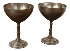 Handcrafted Pewter Goblets by Svenskt Tenn, Set of 2