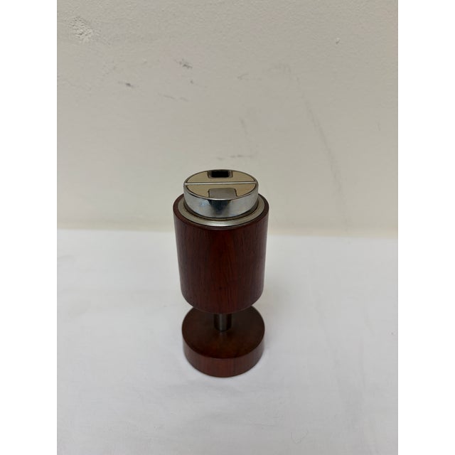 Mid-Century Modern Mid-Century Modern Table Lighter in Teak by Sarome, 1960s For Sale - Image 3 of 9