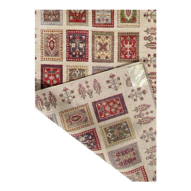 Traditional Ivory Hand Knotted Oushak Runner For Sale - Image 3 of 4