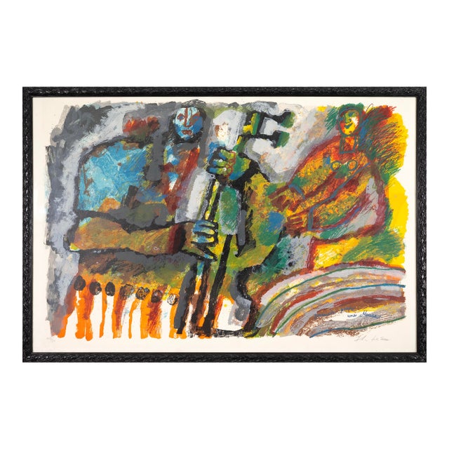 Theo Tobiasse - Serenade Pour Une Muse, C. 1990 Signed Contemporary Lithograph 1 For Sale