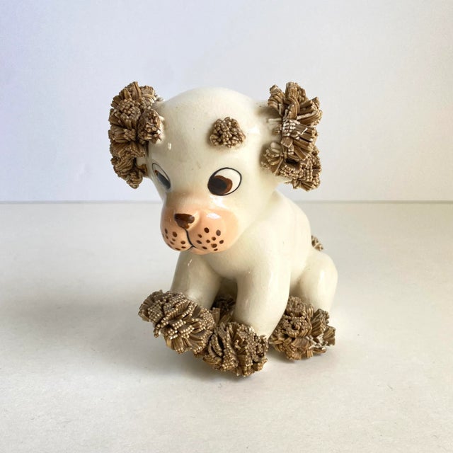 Vintage Spaghetti Puppy Statue Santa Barbara California Pottery Dog Such a cute little guy, a great piece to add to your...