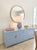Vintage Hand-Crafted Blue Floral Encrusted Ceramic Table Lamp on Lucite Base For Sale - Image 10 of 12