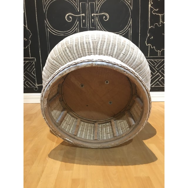 Mid-Century Modern 1960s Rattan Swivel Tulip Chairs - A Pair For Sale - Image 3 of 7