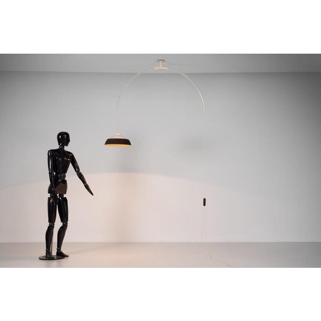 A highly rare gino sarfatti 2129 ceiling lamp designed by gino sarfatti and manufactured by arteluce in italy in 1969....