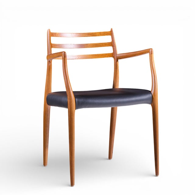 Niels Moller Niels Moller Model 62 Mid Century Danish Teak Captains Chairs - Pair For Sale - Image 4 of 13