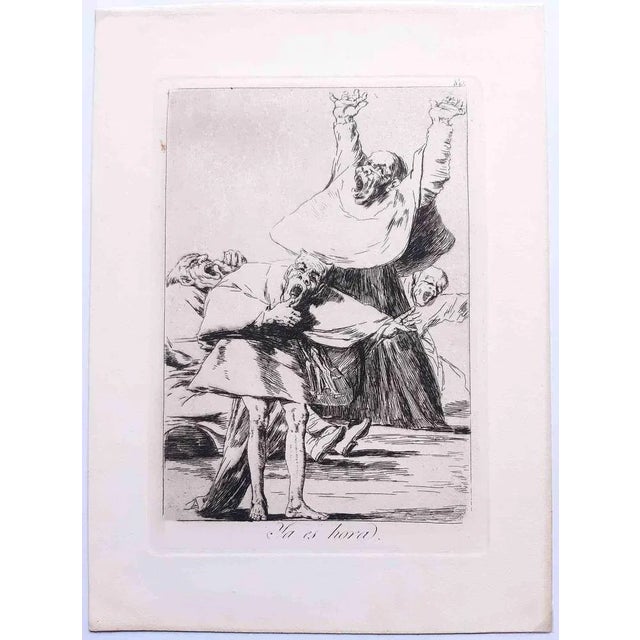 Ya es hora from Los Caprichos is an original artwork realized by the artist Francisco Goya and published for the first...