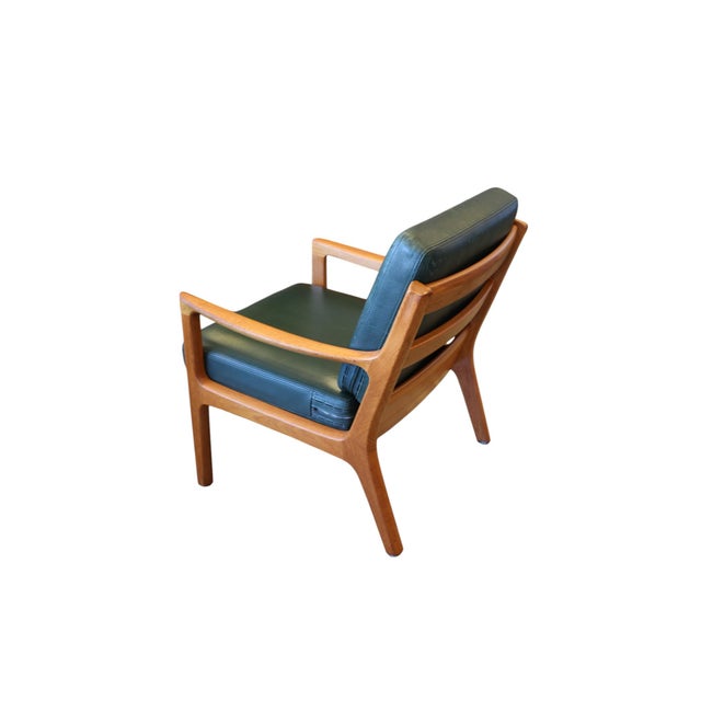 1970s Model 169 Senator Lounge Chair in Teak and Green Leather by Ole Wanscher for Poul Jeppesens Møbelfabrik, 1960s For Sale - Image 5 of 18