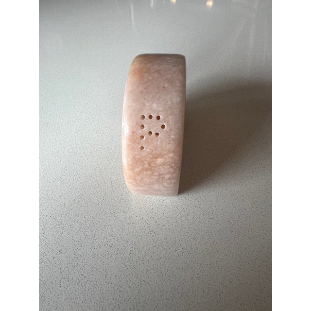Unique One-Piece Mid Century Marble Salt and Pepper Shaker For Sale - Image 4 of 10
