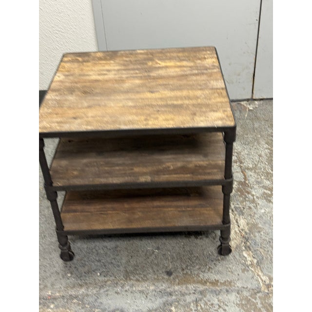 2010s Luay Al-Rawi for Restoration Hardware Dutch Industrial Side Table For Sale - Image 5 of 12