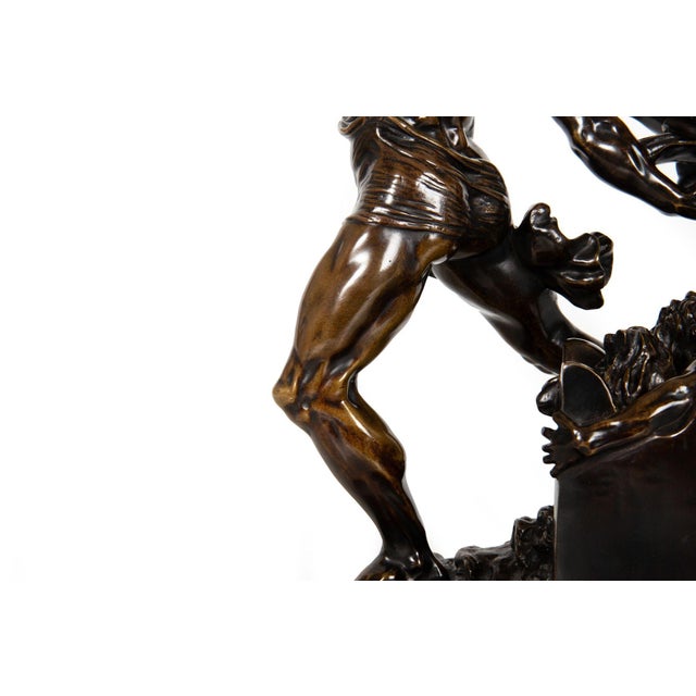 French Bronze Sculpture “Hercules Throwing Lichas” After Canova Ca. 1850 For Sale - Image 10 of 18