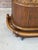 Exceptional vintage coastal bar cabinet crafted in rattan and pencil reed with a beautifully curved front profile and...