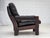 Danish Armchair in Brown Leather and Oak, 1970s For Sale - Image 4 of 14