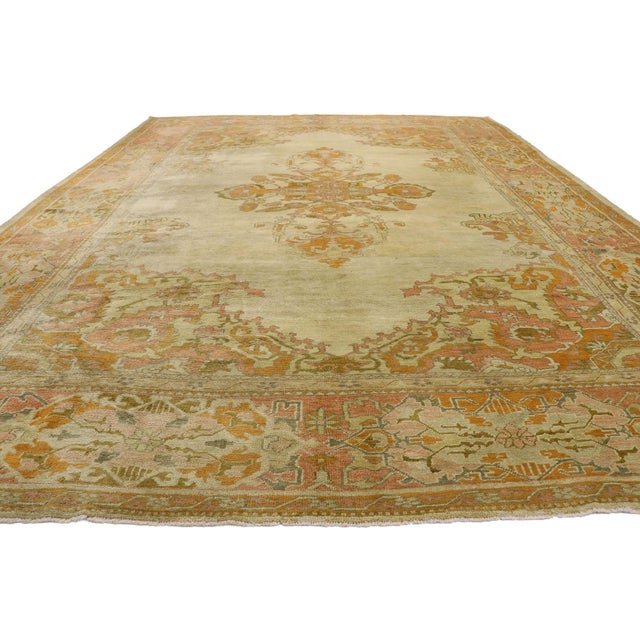 Rustic Late 19th Century Turkish Oushak Rug, 11'08 X 16'00 For Sale - Image 3 of 12
